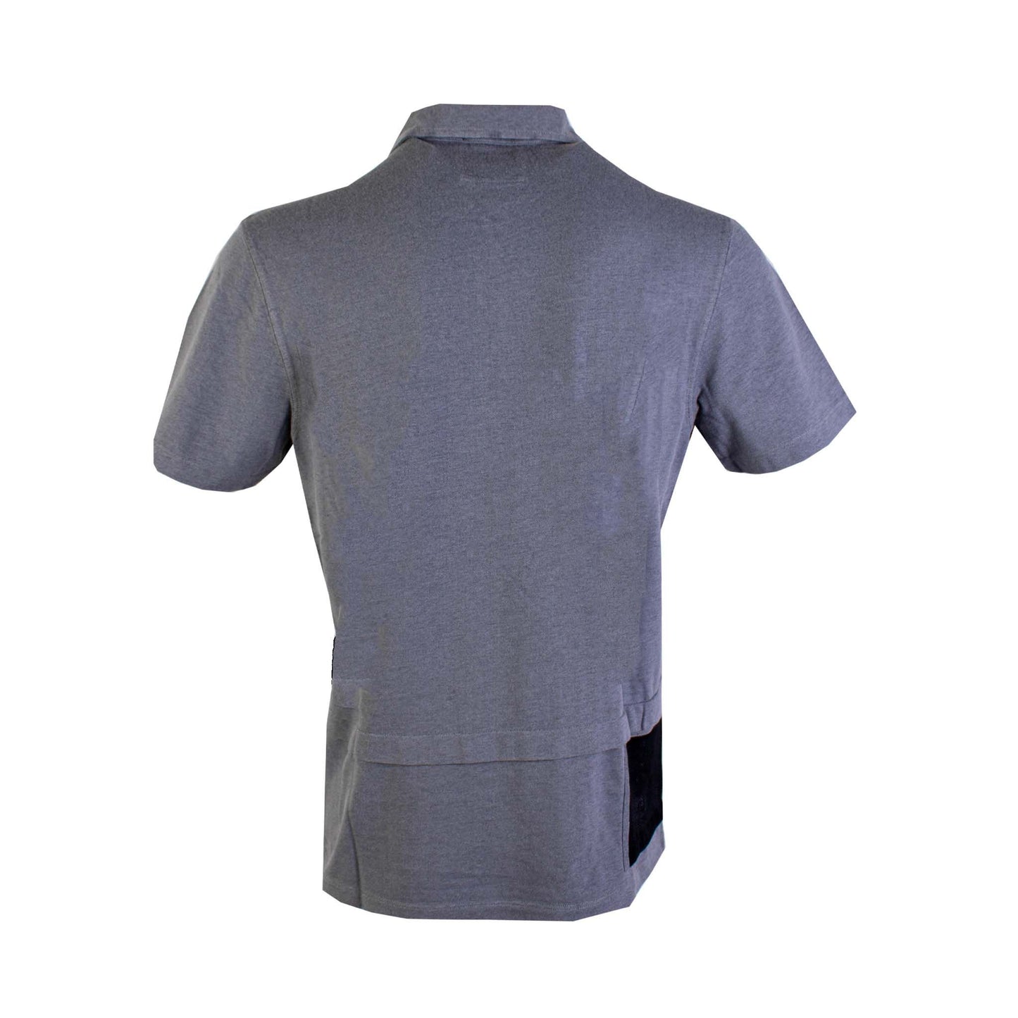 Elegant Grey Piquet Cotton Polo Shirt