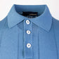 Elegant Powder Blue Knit Polo Shirt