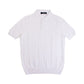 Elegant Knit-Effect White Polo Shirt