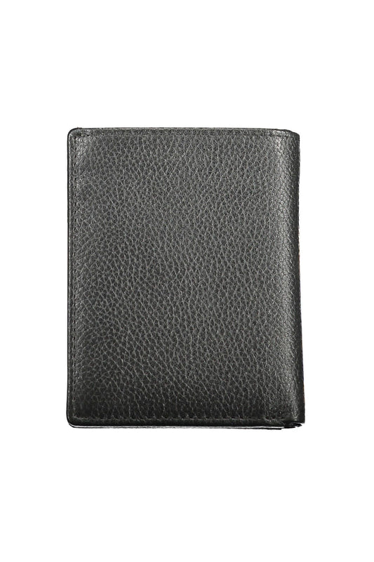 Sleek Black Leather Wallet with RFID Blocker