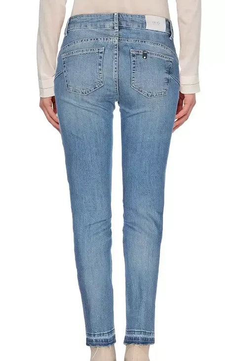 Beaded Elegance Intermediate Wash Denim