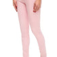 High-Waisted Pink Slim Fit Pants
