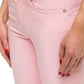 High-Waisted Pink Slim Fit Pants