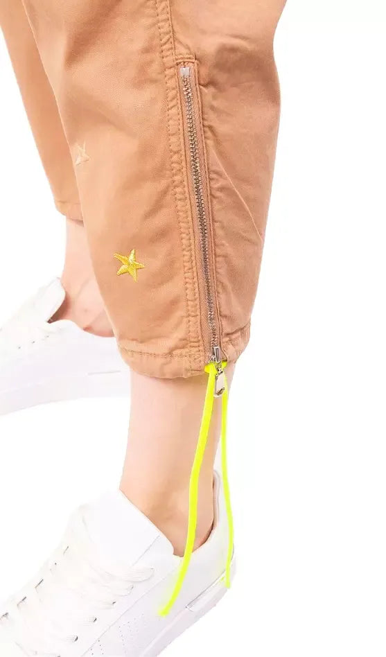 Star-Embellished Cotton Cargo Pants