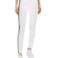 Chic White Trousers with Contrast Side Bands