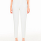 Chic White Striped Pants with Golden Accents