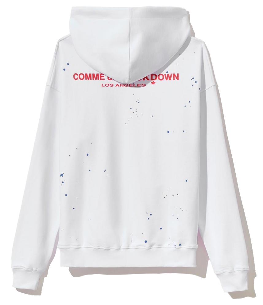 Iconic White Cotton Hooded Sweatshirt