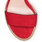 Chic Suede Lug Sole Winona Sandals in Red