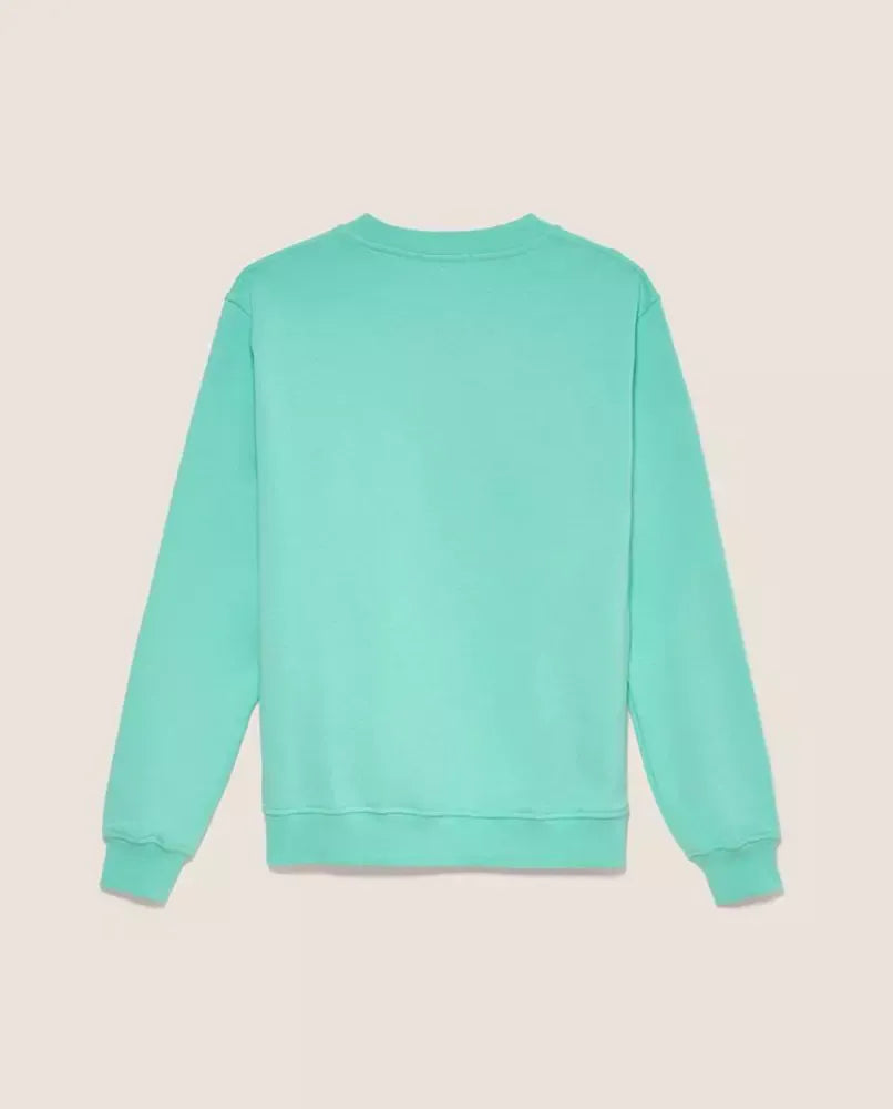 Mint Green Cotton Long Sleeve Sweatshirt