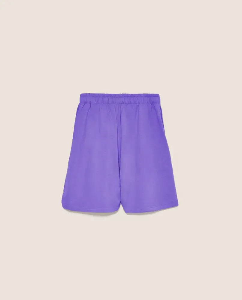 Elegant Purple Cotton Bermuda Shorts