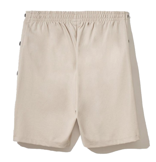 Beige Stretch Cotton Bermuda Shorts