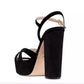 Curved Vamp Cutout Suede Platforms