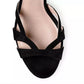 Curved Vamp Cutout Suede Platforms
