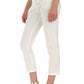 Chic White Cigarette Pants with Side Pockets