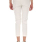 Chic White Cigarette Pants with Side Pockets