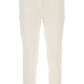 Chic White Cigarette Pants with Side Pockets