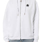 Chic Symbol Print Zip Hoodie