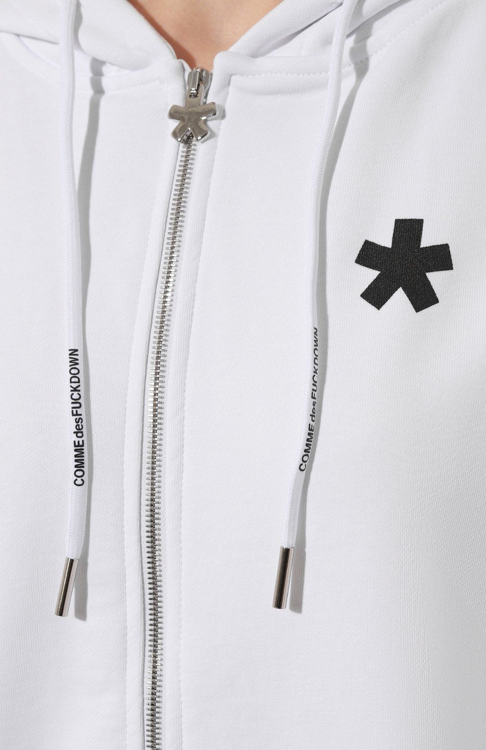 Chic Symbol Print Zip Hoodie