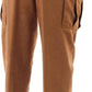 Suede Cargo Pants with Gold Accents