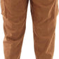 Suede Cargo Pants with Gold Accents