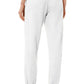 Chic White Logo Print Stretch Sweatpants