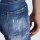 Skater Distressed Jeans with Paint Splatter