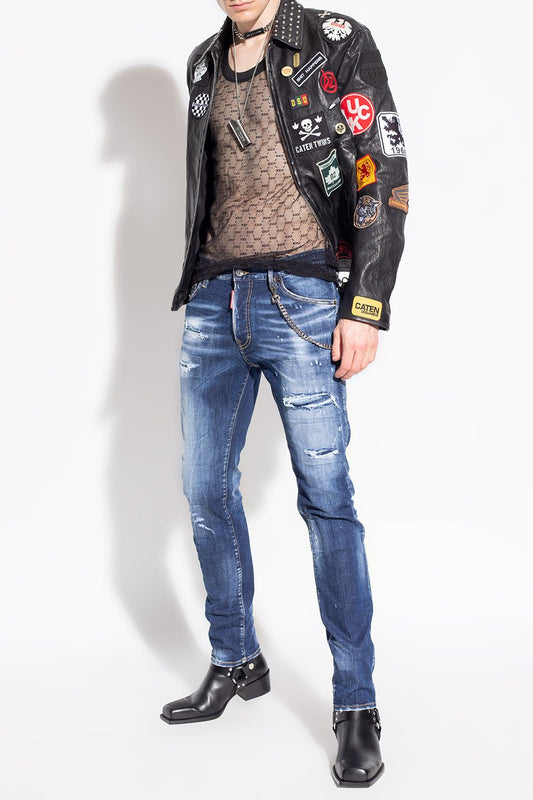 Cool Guy Distressed Tapered Jeans