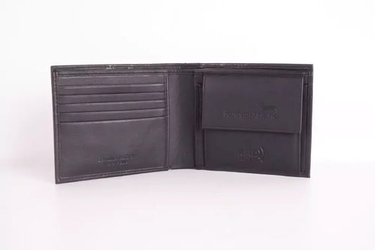 Sleek Calfskin Leather Bifold Wallet with RFID Secure