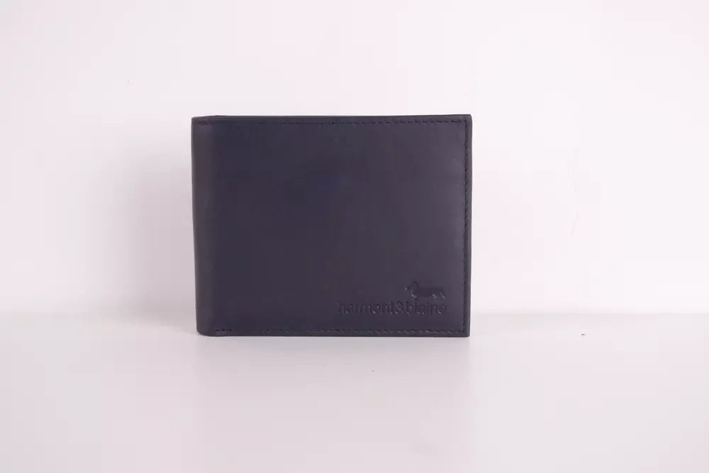 Elegant Blue Calfskin Leather Wallet