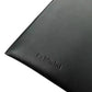 Sleek Calfskin Leather Cell Phone Wallet in Black
