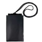 Sleek Calfskin Leather Cell Phone Wallet in Black