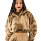 Italian Cotton Hooded Sweatshirt in Rich Brown