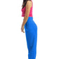 Elegant Blue Soft Pants with Zipper Detail