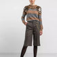 Plaid Bermuda Shorts with Chain Detail
