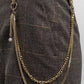 Plaid Bermuda Shorts with Chain Detail