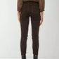 High-Waisted Slim Fit Trousers With Seams Detail