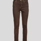 High-Waisted Slim Fit Trousers With Seams Detail