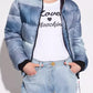 Chic Light Blue Down Jacket with Logo Patch