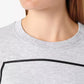 Chic Gray Long-Sleeved Cotton Tee with Logo