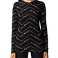 Elegant Long-Sleeved Logo Print Tee