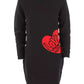 Chic Heart Pattern Knit Wool-Blend Dress