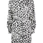 Chic Monochrome Leopard Dress