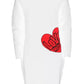 Chic Heart Pattern Knit Dress in White
