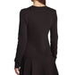 Chic Embossed Logo Cotton Blend Dress