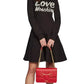 Chic Embossed Logo Cotton Blend Dress
