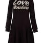 Chic Embossed Logo Cotton Blend Dress
