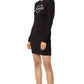 Chic Cotton Blend Logo Dress