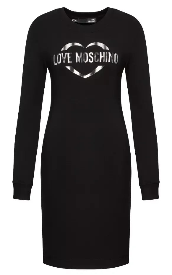 Chic Cotton Blend Logo Dress