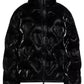 Chic Heart-Adorned Black Down Jacket