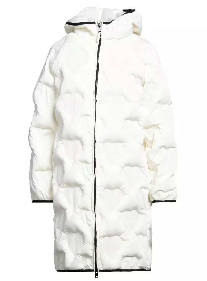 Chic Quilted Heart Long Down Jacket